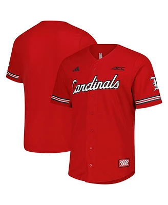 Adidas Men's Red Louisville Cardinals Reversible Retro Full-Button Baseball Jersey