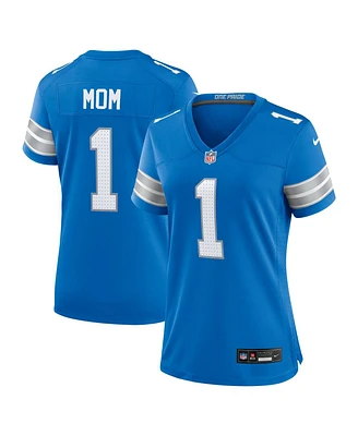 Nike Men's Number 1 Mom Blue Detroit Lions Game Jersey