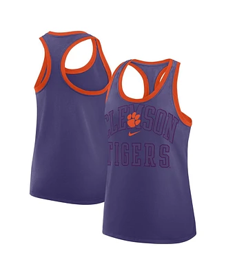Nike Women's Purple Clemson Tigers Primetime Tri-Blend Racerback Tank Top