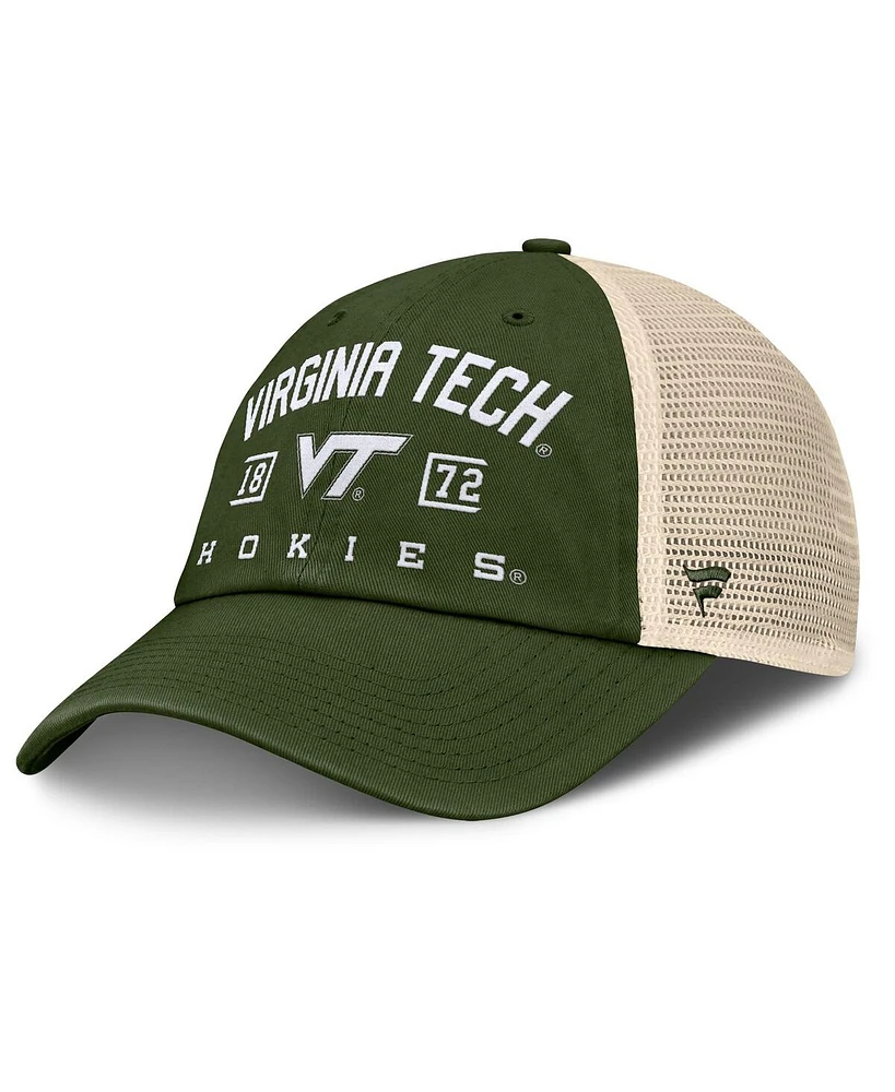 Fanatics Men's Olive Virginia Tech Hokies Oht Military Appreciation Frontier Trucker Adjustable Hat