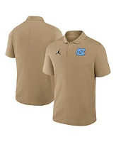 Jordan Men's Tan North Carolina Tar Heels Primetime Victory Primary Logo Performance Polo Shirt