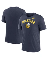 Nike Men's Heather Navy Michigan Wolverines Legacy Arch Tri-Blend T-Shirt