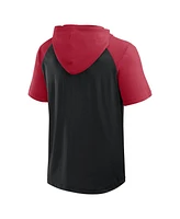 Fanatics Men's Black Arizona Diamondbacks Prime Raglan Short Sleeve Hoodie T-Shirt