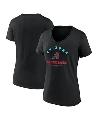 Logo Athletic Women's Black Arizona Diamondbacks Unrivaled V-Neck T-Shirt