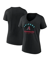 Logo Athletic Women's Black Arizona Diamondbacks Unrivaled V-Neck T-Shirt
