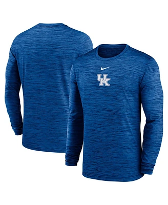 Nike Men's Royal Kentucky Wildcats 2025 Sideline Velocity Performance Long Sleeve T-Shirt