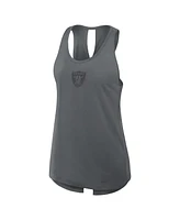 Nike Women's Gray Las Vegas Raiders Glory Crisscross Performance Tank Top