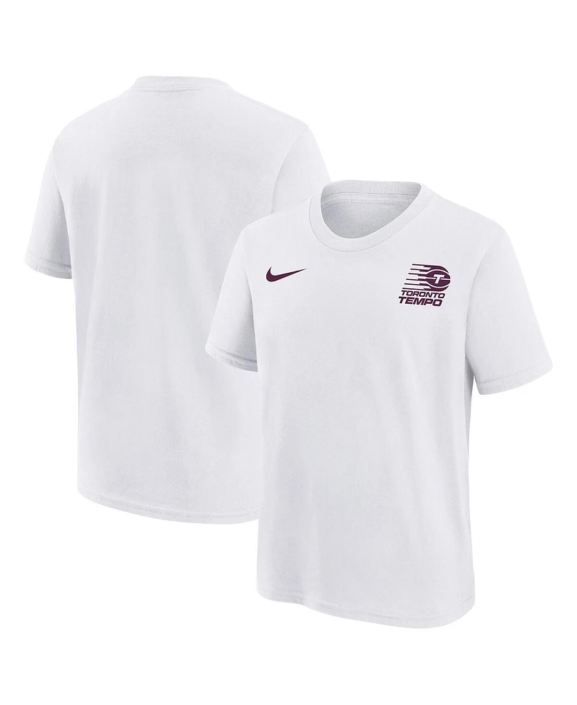 Nike Big Boys and Girls White Toronto Tempo T-Shirt