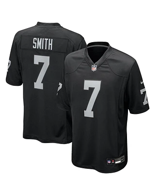 Nike Men's Geno Smith Black Las Vegas Raiders Game Player Jersey