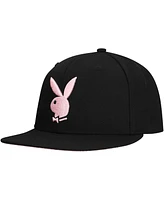 Lids Men's Black/Pink Playboy Fitted Hat