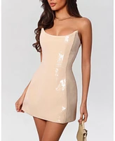 Heiress Beverly Hills Women's Strapless Sequin Corset Mini Dress