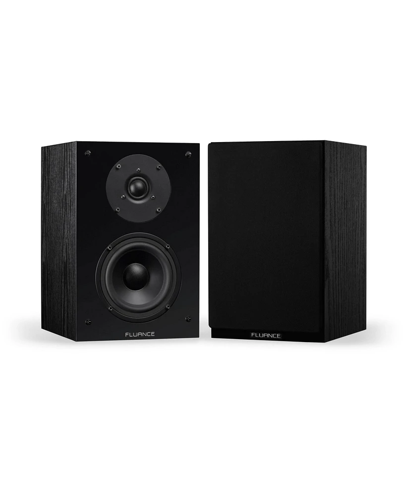 Fluance Elite High Definition 2-Way Bookshelf Surround Sound Speakers for 2-Channel Stereo Listening or Home Theater System