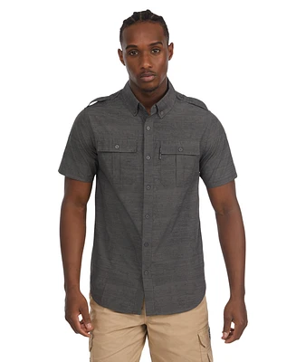 Ecko Unltd Men's Sweat Short Sleeve Woven Shirt