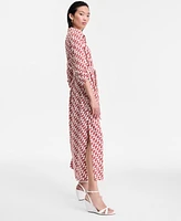 I.n.c. International Concepts Women's Printed Shirt Maxi Dress, Exclusively at Macy's