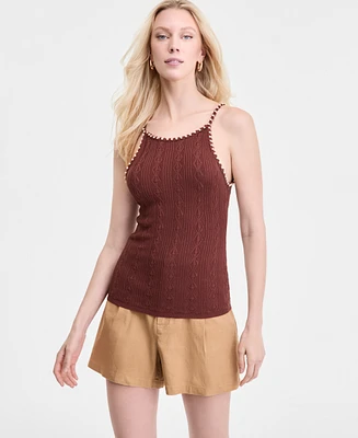 I.n.c. International Concepts Women's Embellished Knit Camisole, Exclusively at Macy's