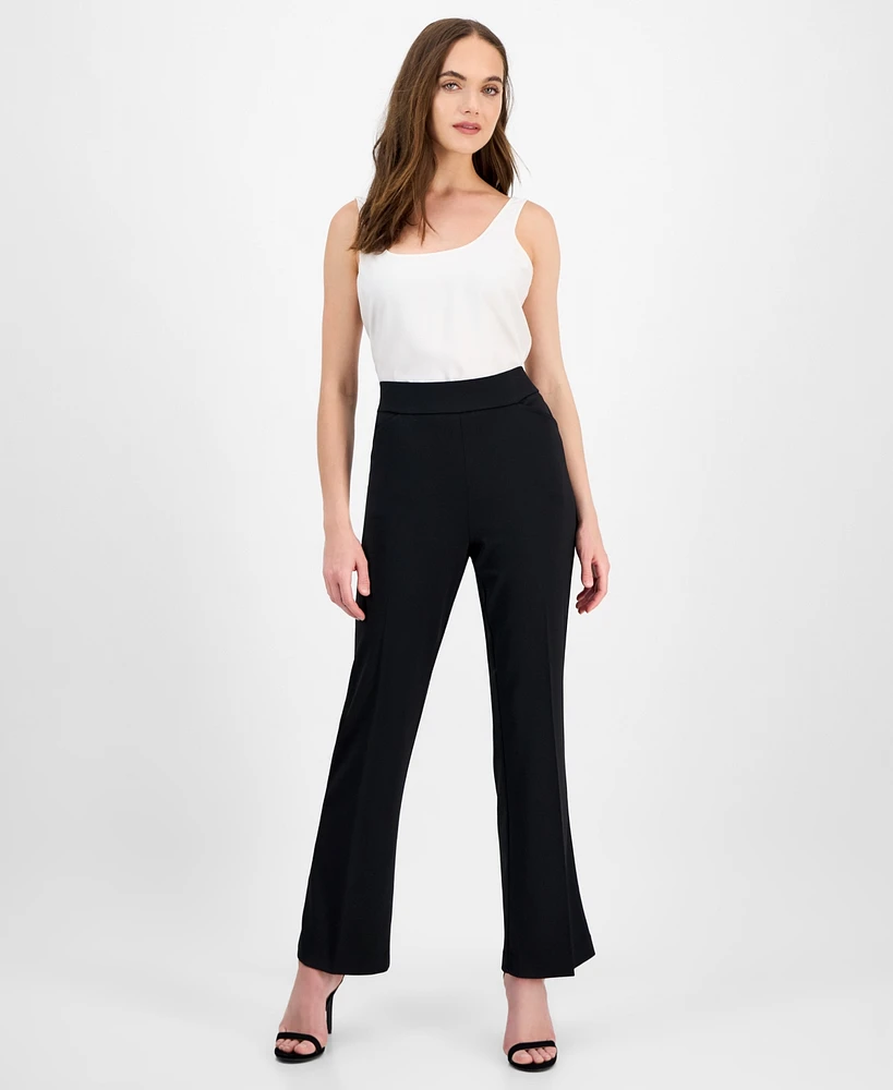 Kasper Women's High-Rise Pull-On Flare Pants