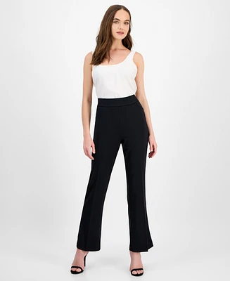 Kasper Women's High-Rise Pull-On Flare Pants