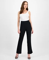 Kasper Women's High-Rise Pull-On Flare Pants