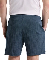 Perry Ellis Men's Ribbed Striped Drawstring 7" Shorts