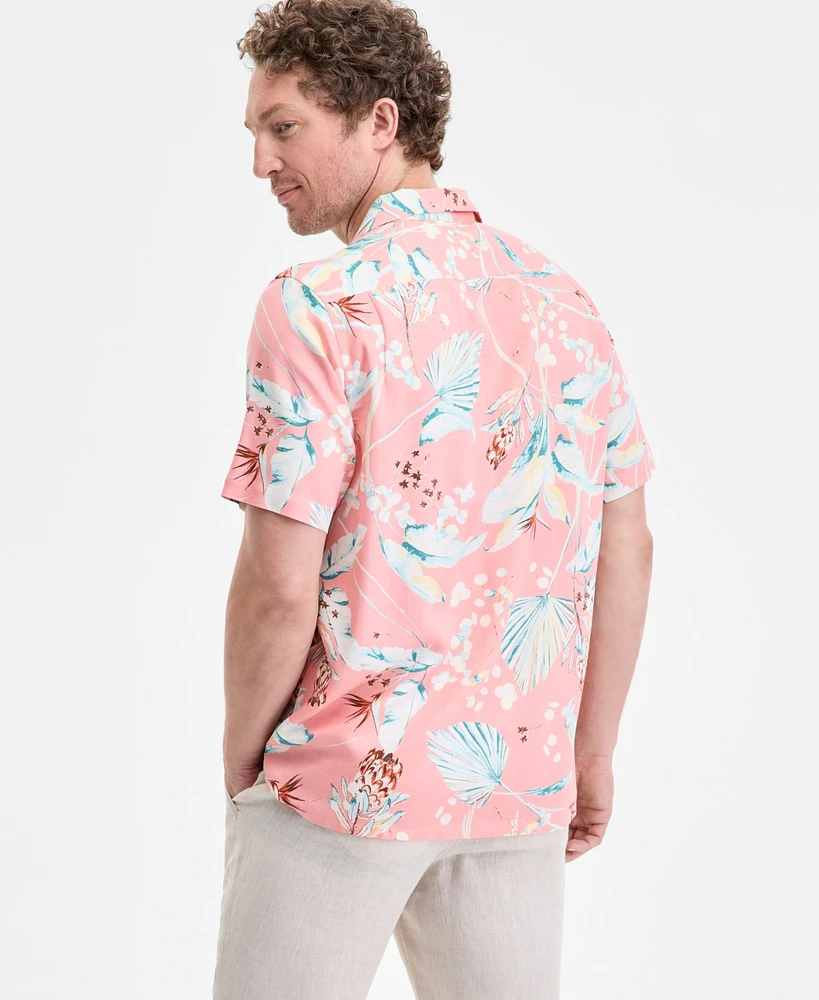 Club Room Men's Elevated Kurt Regular-Fit Floral Button-Down Camp Shirt, Exclusively at Macy's