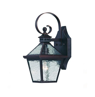 Hammered Glass Wall Light for Entryway Hallway or Bathroom