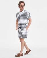 Club Room Men's Bengal Striped Terry Cloth Short-Sleeve Polo Shirt, Exclusively at Macy's