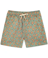 Sunset and Vines Men's Star-Pattern Woven Swim Trunks