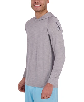 Spyder Men's Long Sleeve Shadow Stripe Rashguard Swim Hoodie