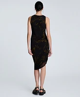 Kenneth Cole Women's Sandra Side-Ruched Asymmetric Tank Dress
