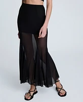 Kenneth Cole Women's Godet Fit & Flare Pull-On Maxi Skirt