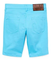 Elie Balleh Big Boys Aqua Cotton Twill Short
