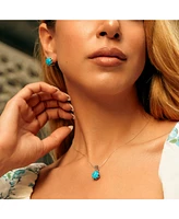 Spero London Round Opal High Quality Sterling Silver Earrings