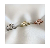Spero London Hug Ring With Hands Sterling Silver and Gold Plated