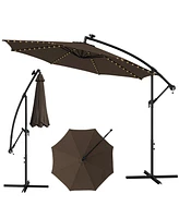 10 Feet Patio Umbrella with 112 Solar-Powered Led Lights