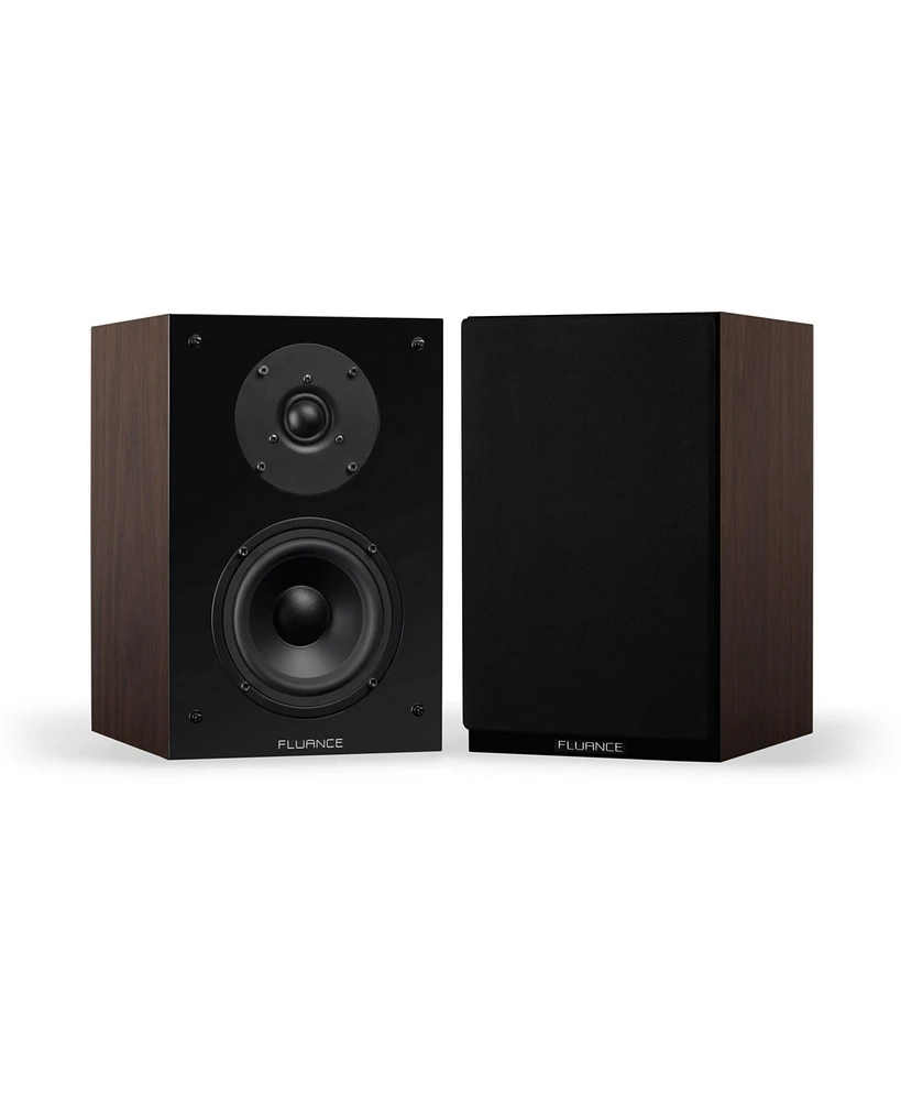Fluance Elite High Definition 2-Way Bookshelf Surround Sound Speakers for 2-Channel Stereo Listening or Home Theater System