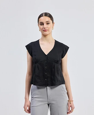 Reistor Women's Deep V-neck Short Top