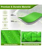 3 Inch Thick Inflatable Waterproof Camping Sleeping Pad-Green