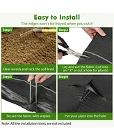 4 x 250 Feet Weed Barrier Landscape Fabric