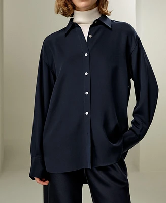 Lilysilk Women's The One Relaxed Fit Silk Shirt