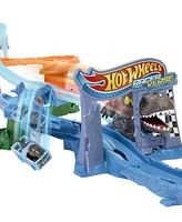 Hot Wheels RacerVerse Jurassic World Crash & Splash Track Set & Die-Cast Dinosaur Toy Car