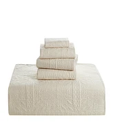 Nestl Grid Embossed 5-Pc. Quilt Set, Full/Queen