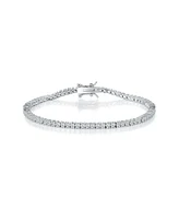 Spero London Sterling Silver 2mm Fine Tennis Bracelet