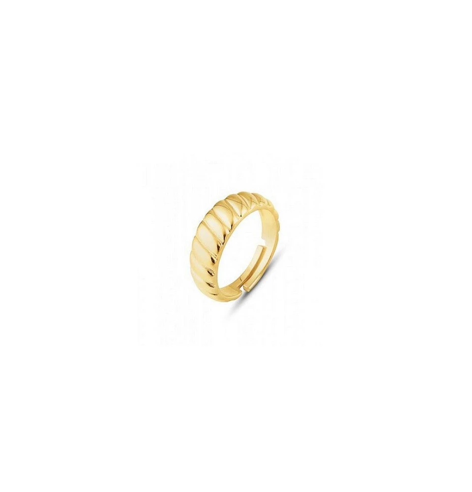 Spero London Croissant Ring Sterling Silver Gold Vermeil
