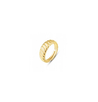 Spero London Croissant Ring Sterling Silver Gold Vermeil