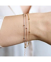 Spero London Fine Beaded Chain Bracelet Satellite Sterling Silver