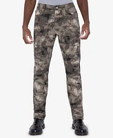 Raw X Men's Printed Denim Vertical Stitching Jeans