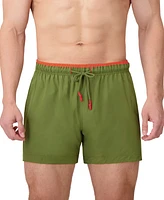Sunset and Vines Men's Solid Woven Swim Trunks