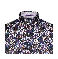 Luchiano Visconti Men's Multicolor Paisley Print shirt