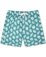 Sunset and Vines Men's Shell-Pattern Woven Swim Trunks