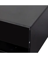 180 Wall Mounted Floating 80" Tv Stand with 20 Color LEDs and Charging Station